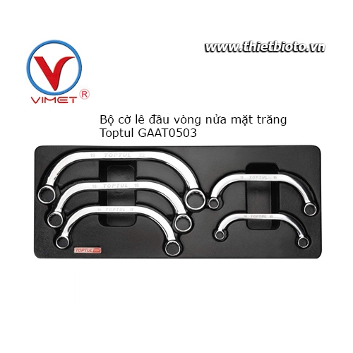 Bộ cờ lê 2 đầu vòng nửa mặt trăng 5 chi tiết Toptul GAAT0503