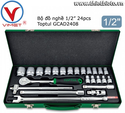 Bộ đồ nghề xách tay 24 chi tiết Toptul GCAD2408