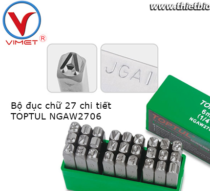 Bộ đục chữ 27 chi tiết Toptul NGAW2706