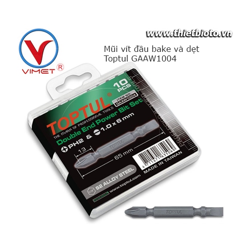 Bộ mũi vít đa năng 10pcs Toptul GAAW1004