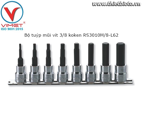 Bộ tuýp mũi vít 3/8 koken RS3010M/8-L62