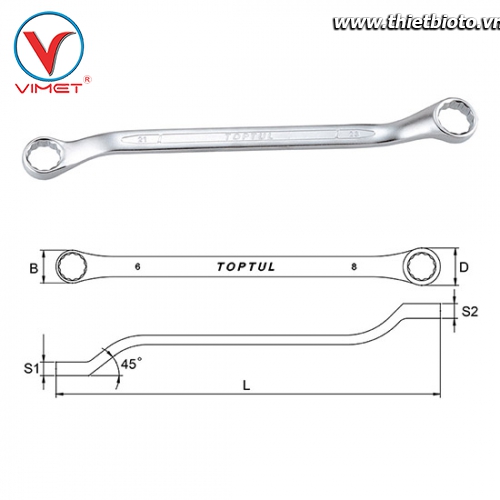 Cờ lê 2 đầu vòng toptul AAEH3641