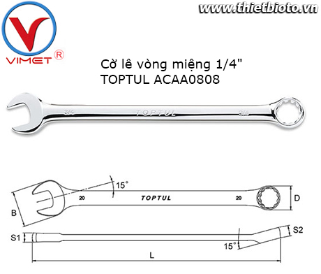 Cờ lê vòng miệng 1/4