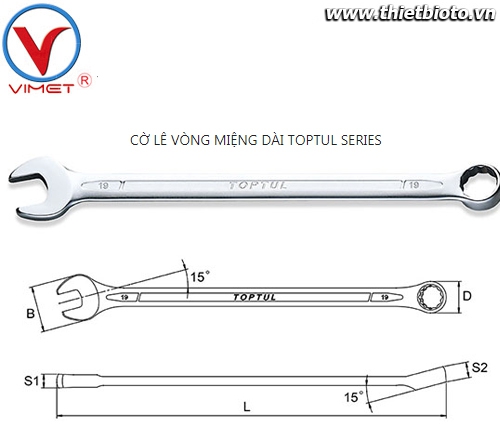 Cờ lê vòng miệng dài 10mm TOPTUL AAEL1010