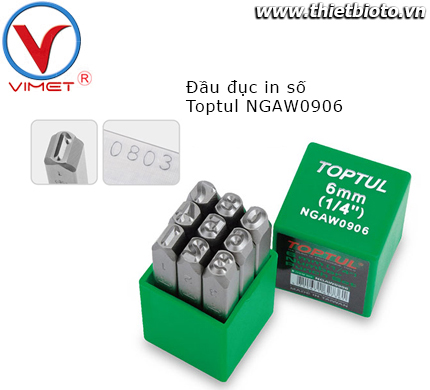 Đầu đục số 9 chi tiết Toptul NGAW0906
