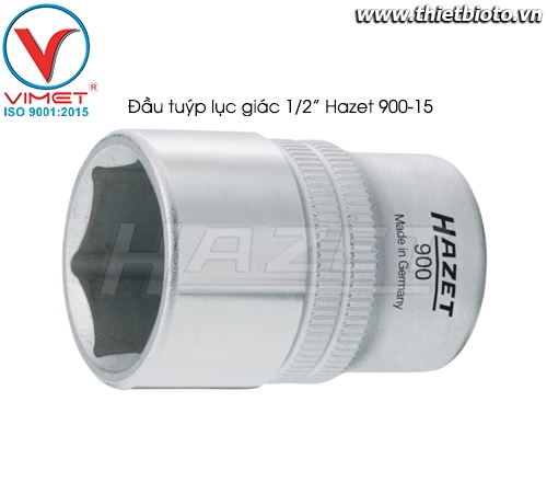 Đầu tuýp lục giác 1/2 Hazet 900-15