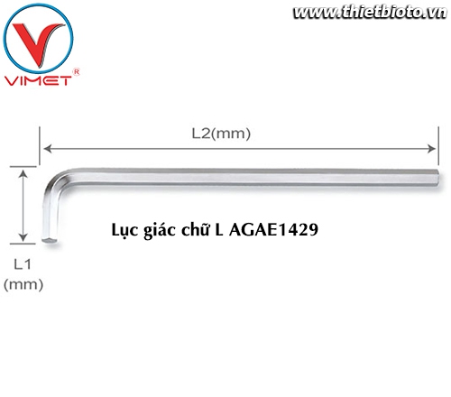 Lục giác chữ L (dài) 14mm TOPTUL AGAE1429