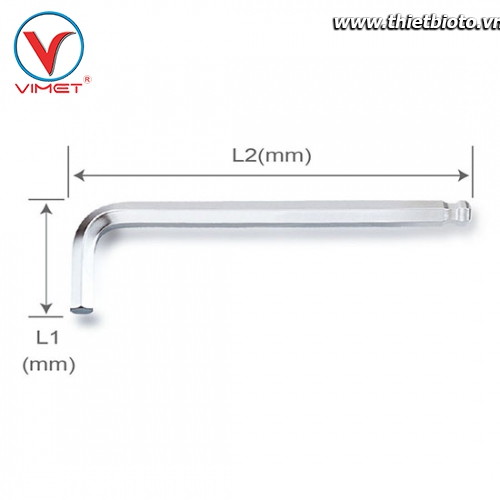Lục giác L 1 đầu bi 2.5mm Toptul AGBL2E09