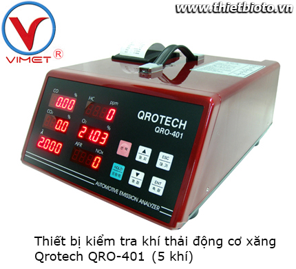 Thiết bị kiểm tra khí thải động cơ xăng Qrotech QRO-401 5 khí