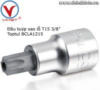 Đầu tuýp sao lỗ T15 3/8inch Toptul BCLA1215