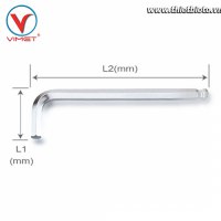 Lục giác L 1 đầu bi 4mm Toptul AGBL0411