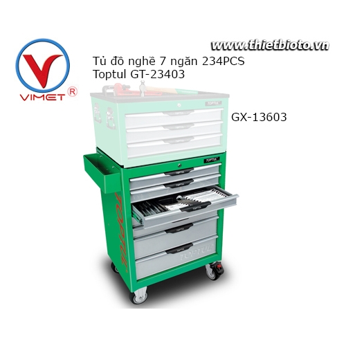 Tủ dụng cụ 7 ngăn 234PCS Toptul GT-23403